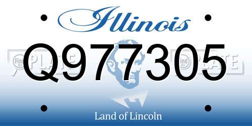 Q977305 Illinois License Plate