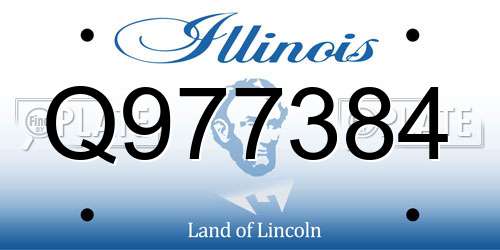 Q977384 Illinois License Plate
