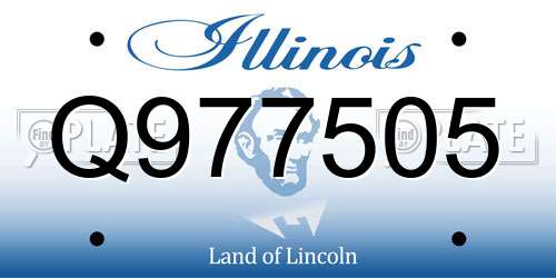 Q977505 Illinois License Plate
