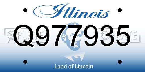 Q977935 Illinois License Plate