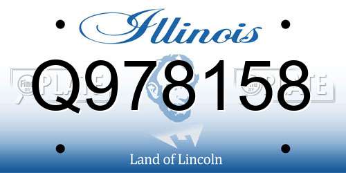 Q978158 Illinois License Plate