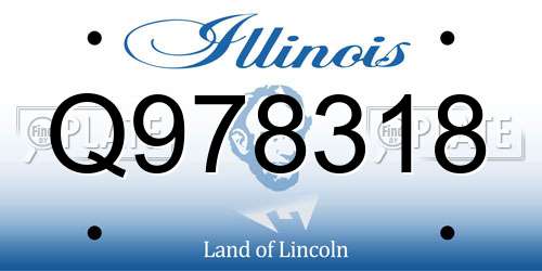 Q978318 Illinois License Plate