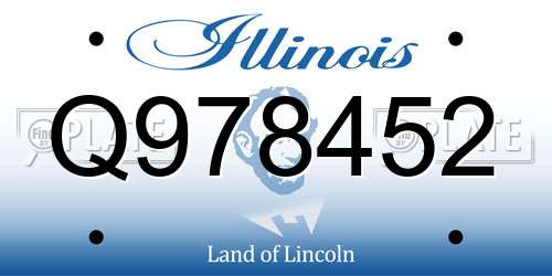 Q978452 Illinois License Plate