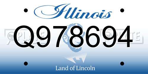 Q978694 Illinois License Plate