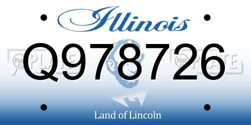 Q978726 Illinois License Plate