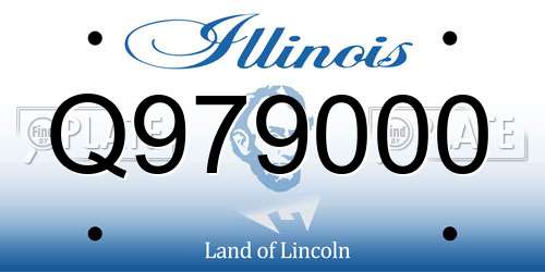 Q979000 Illinois License Plate