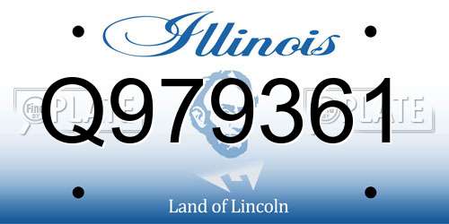 Q979361 Illinois License Plate