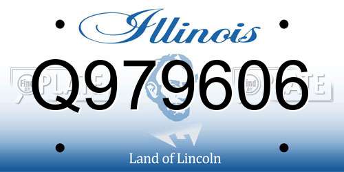 Q979606 Illinois License Plate