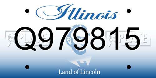 Q979815 Illinois License Plate