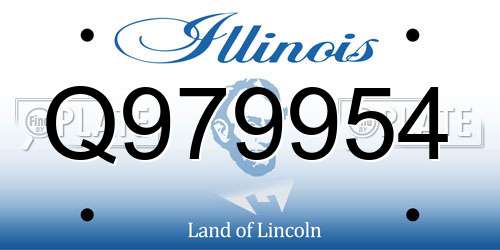Q979954 Illinois License Plate