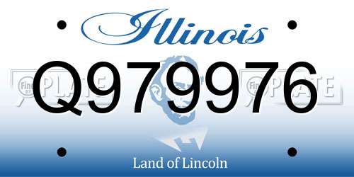 Q979976 Illinois License Plate