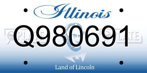 Q980691 Illinois License Plate