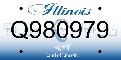Q980979 Illinois License Plate