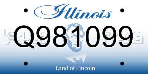 Q981099 Illinois License Plate