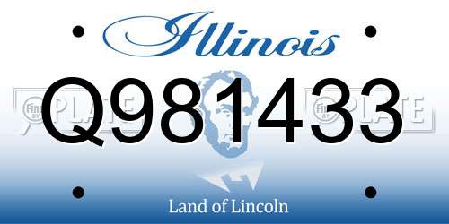 Q981433 Illinois License Plate
