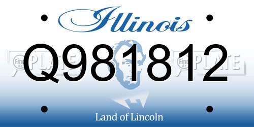 Q981812 Illinois License Plate