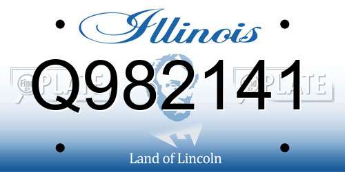Q982141 Illinois License Plate