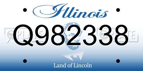 Q982338 Illinois License Plate