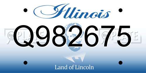 Q982675 Illinois License Plate