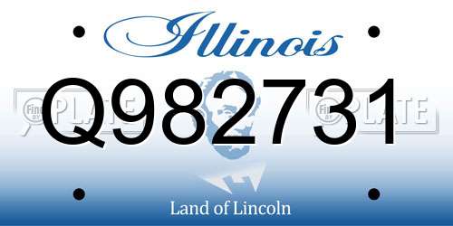 Q982731 Illinois License Plate