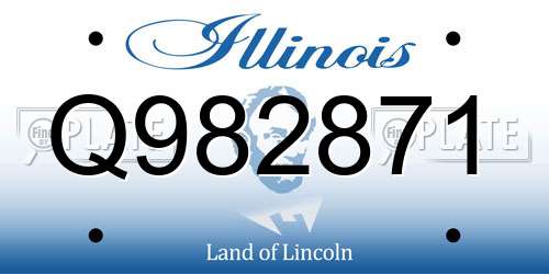 Q982871 Illinois License Plate