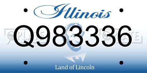 Q983336 Illinois License Plate