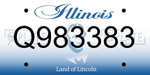 Q983383 Illinois License Plate
