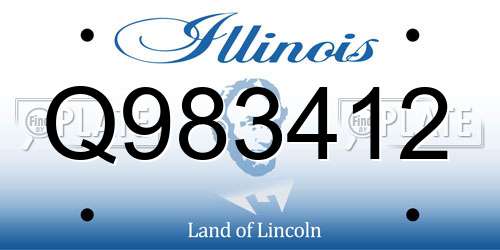 Q983412 Illinois License Plate