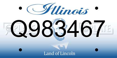Q983467 Illinois License Plate