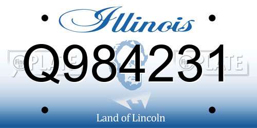 Q984231 Illinois License Plate