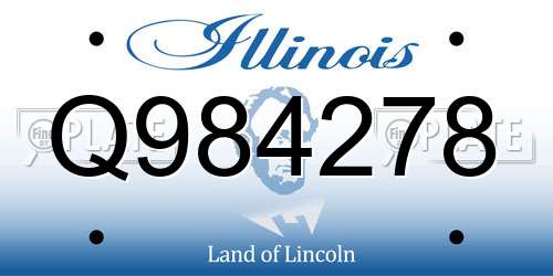 Q984278 Illinois License Plate
