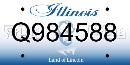 Q984588 Illinois License Plate