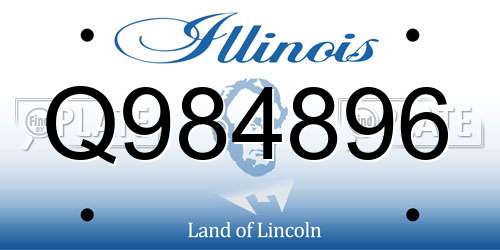 Q984896 Illinois License Plate