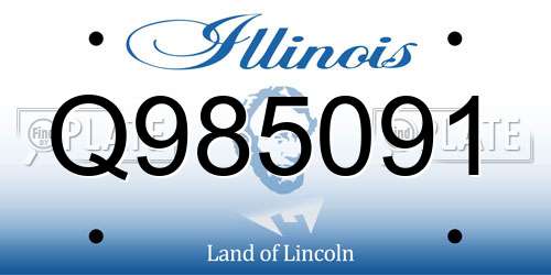Q985091 Illinois License Plate