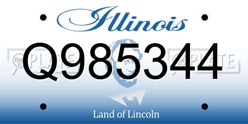 Q985344 Illinois License Plate
