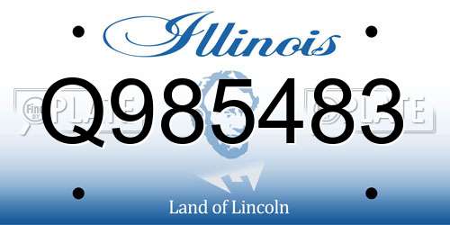 Q985483 Illinois License Plate