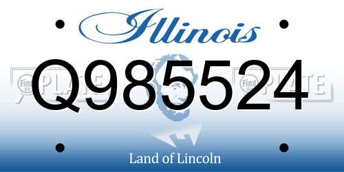 Q985524 Illinois License Plate