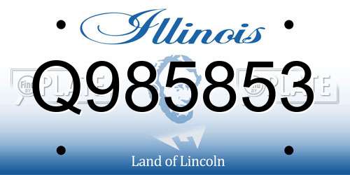 Q985853 Illinois License Plate