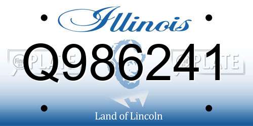 Q986241 Illinois License Plate