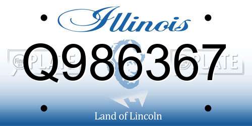 Q986367 Illinois License Plate