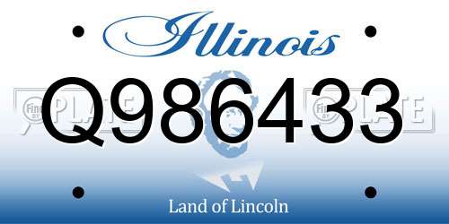 Q986433 Illinois License Plate