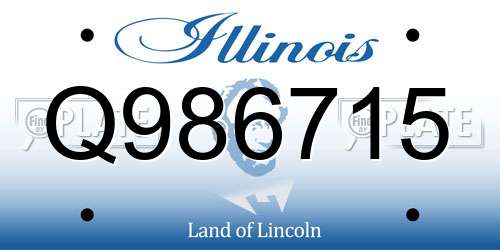 Q986715 Illinois License Plate