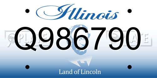 Q986790 Illinois License Plate