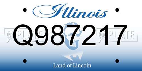 Q987217 Illinois License Plate