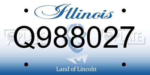 Q988027 Illinois License Plate