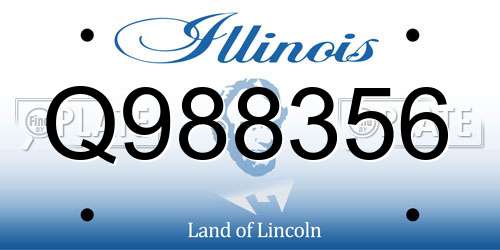Q988356 Illinois License Plate