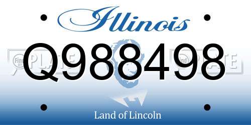 Q988498 Illinois License Plate