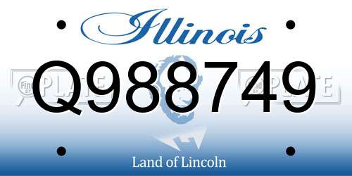 Q988749 Illinois License Plate