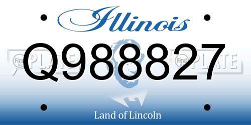 Q988827 Illinois License Plate