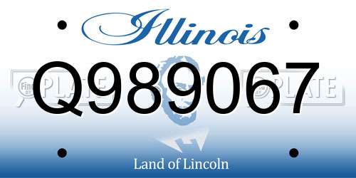 Q989067 Illinois License Plate
